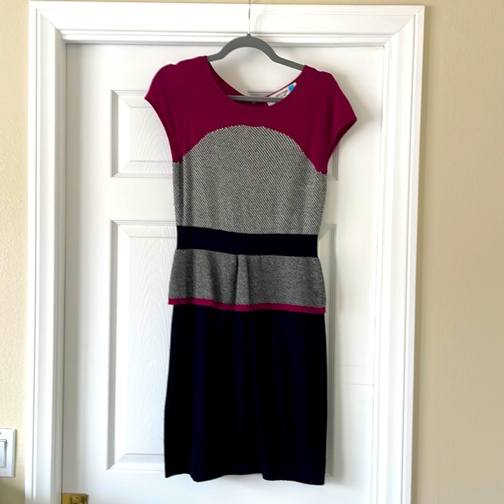 Anthropologie Maroon/Black Dress